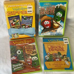 FREE SHIPPING! NWT Veggie Tales DVDs (4)